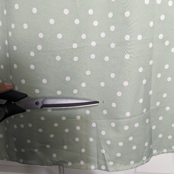 Women's Top | Cap Sleeve Blouse | Mint White Polka Dot | Plus Size XXL - Picture 6 of 6